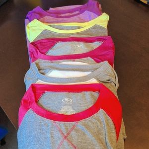 Lot of 5 3/4 raglan sleeve baseball t shirts